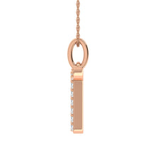 Load image into Gallery viewer, Diamond 1/8 Ct.Tw. Letter T Pendant in 10K Rose Gold