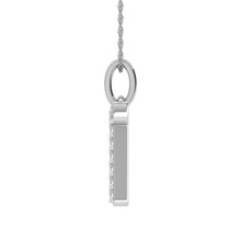 Load image into Gallery viewer, Diamond 1/8 Ct.Tw. Letter T Pendant in 10K White Gold