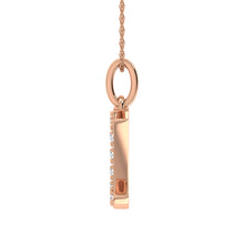 Load image into Gallery viewer, Diamond 1/8 Ct.Tw. Letter U Pendant in 10K Rose Gold