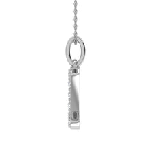 Load image into Gallery viewer, Diamond 1/8 Ct.Tw. Letter U Pendant in 10K White Gold