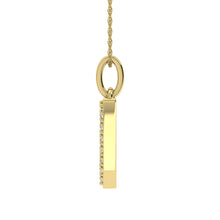 Load image into Gallery viewer, Diamond 1/8 Ct.Tw. Letter V Pendant in 10K Yellow Gold