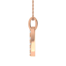 Load image into Gallery viewer, Diamond 1/8 Ct.Tw. Letter W Pendant in 10K Rose Gold