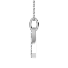 Load image into Gallery viewer, Diamond 1/8 Ct.Tw. Letter W Pendant in 10K White Gold