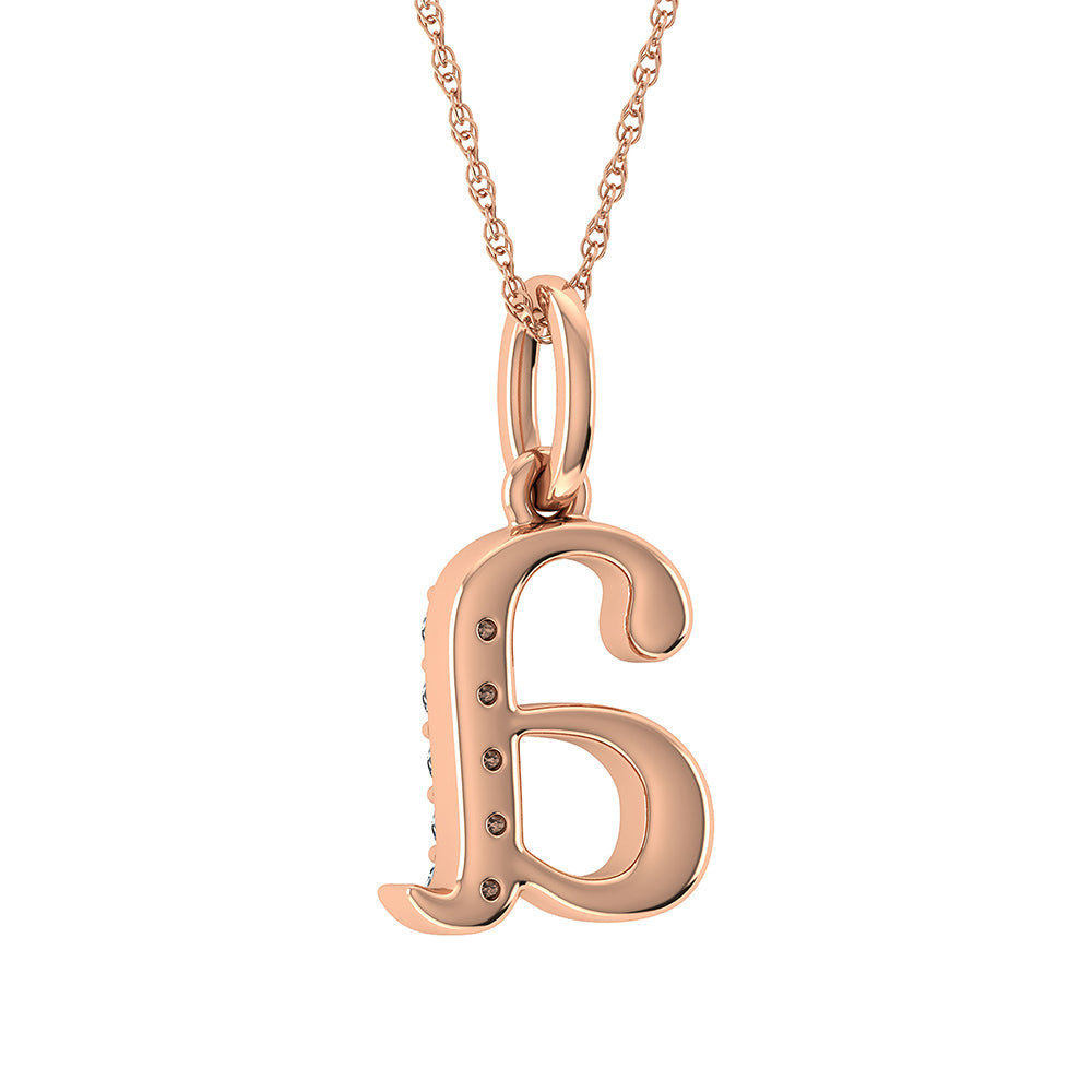 Diamond 1/20 Ct.Tw. Letter A Pendant in 10K Rose Gold