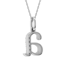 Load image into Gallery viewer, Diamond 1/20 Ct.Tw. Letter A Pendant in 10K White Gold