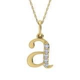 Diamond 1/20 Ct.Tw. Letter A Pendant in 10K Yellow Gold