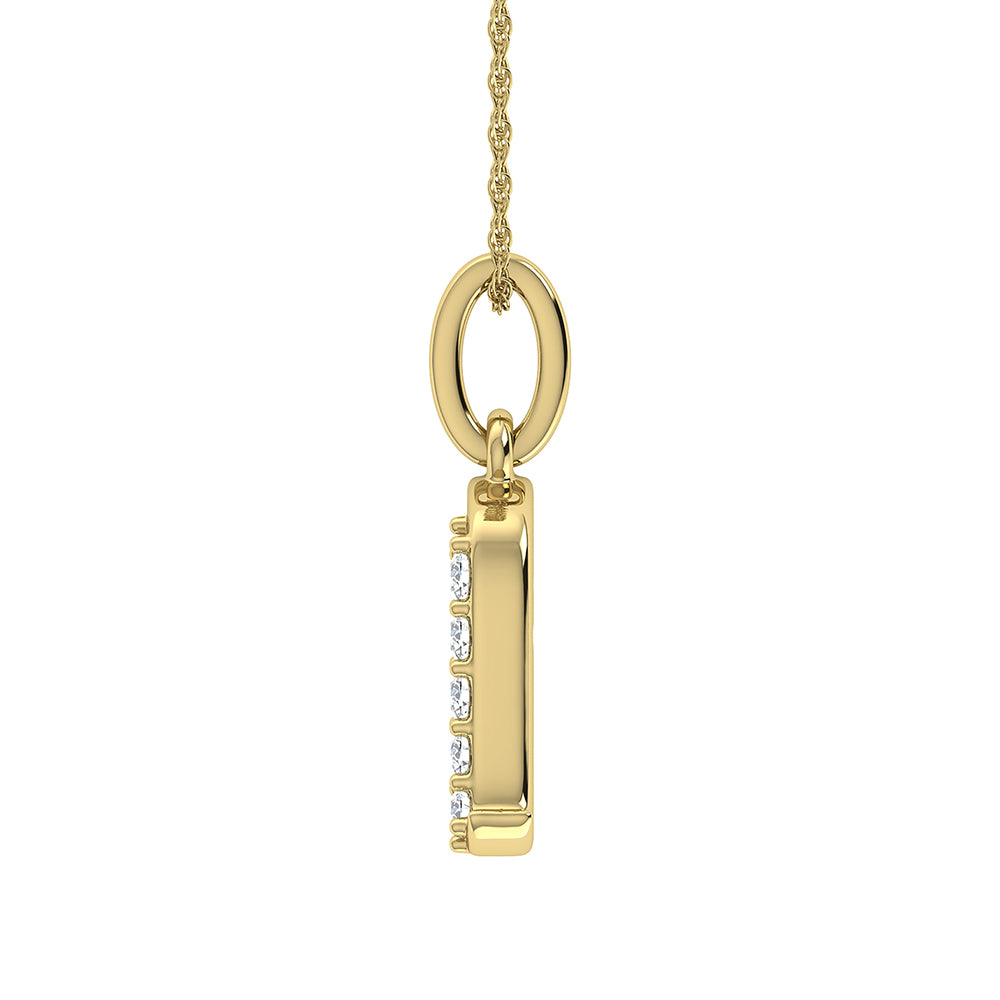 Diamond 1/20 Ct.Tw. Letter A Pendant in 10K Yellow Gold