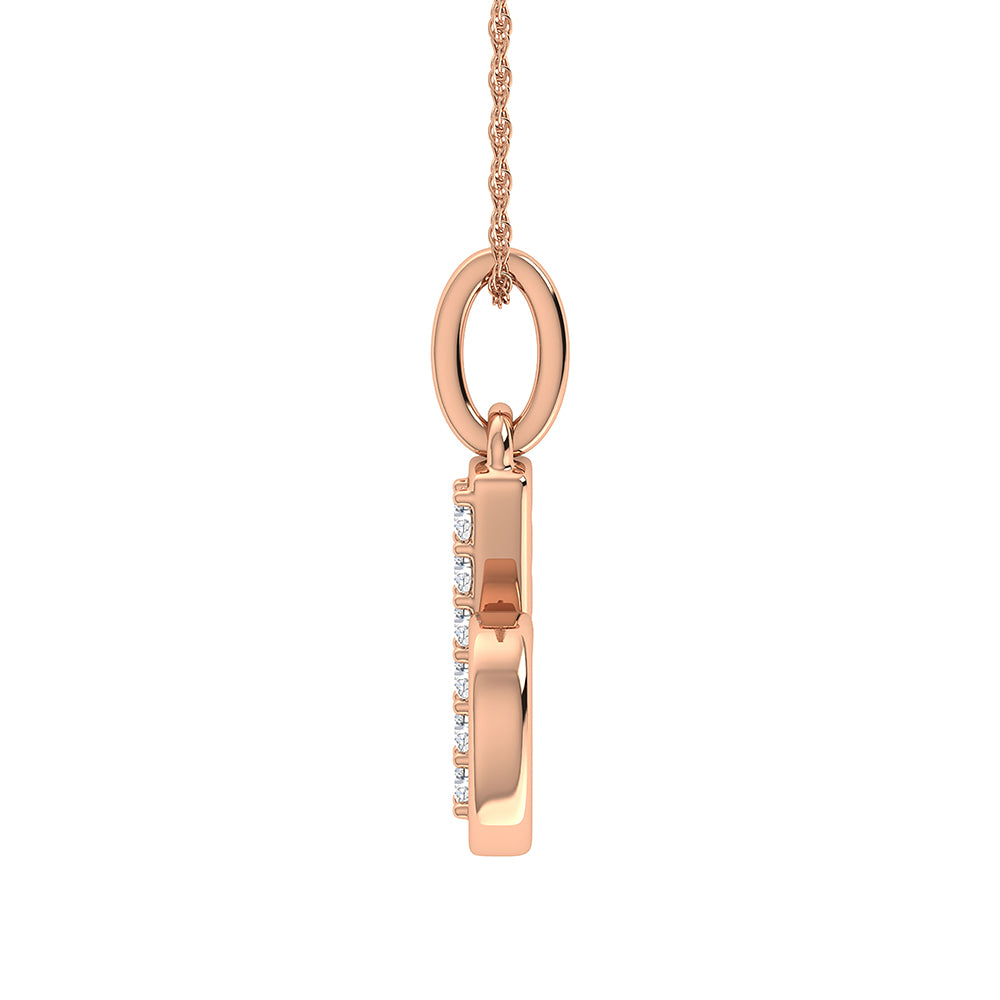 Diamond 1/20 Ct.Tw. Letter B Pendant in 10K Rose Gold