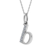 Load image into Gallery viewer, Diamond 1/20 Ct.Tw. Letter B Pendant in 10K White Gold