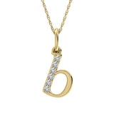 Diamond 1/20 Ct.Tw. Letter B Pendant in 10K Yellow Gold