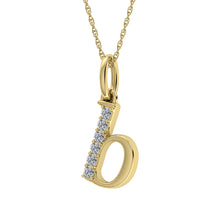 Load image into Gallery viewer, Diamond 1/20 Ct.Tw. Letter B Pendant in 10K Yellow Gold