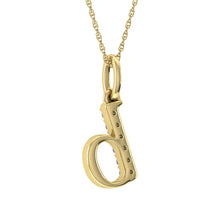 Load image into Gallery viewer, Diamond 1/20 Ct.Tw. Letter B Pendant in 10K Yellow Gold