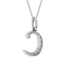 Load image into Gallery viewer, Diamond 1/20 Ct.Tw. Letter C Pendant in 10K White Gold