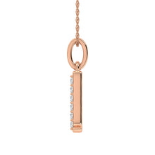 Load image into Gallery viewer, Diamond 1/20 Ct.Tw. Letter D Pendant in 10K Rose Gold