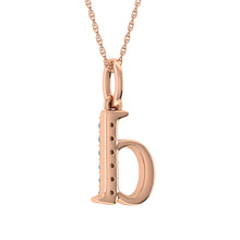 Cargar imagen en el visor de la galería, Diamond 1/20 Ct.Tw. Letter D Pendant in 10K Rose Gold