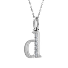 Load image into Gallery viewer, Diamond 1/20 Ct.Tw. Letter D Pendant in 10K White Gold