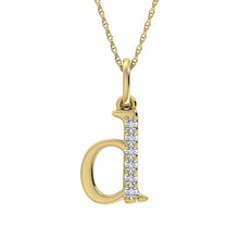 Load image into Gallery viewer, Diamond 1/20 Ct.Tw. Letter D Pendant in 10K Yellow Gold