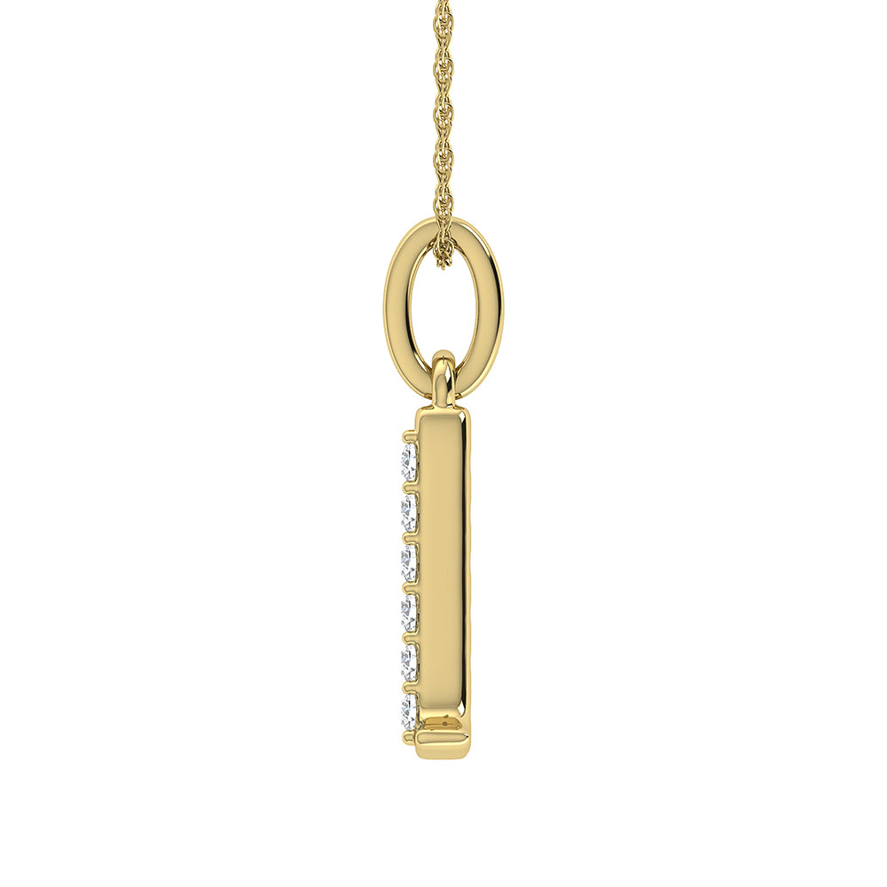 Diamond 1/20 Ct.Tw. Letter D Pendant in 10K Yellow Gold