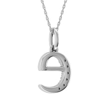 Load image into Gallery viewer, Diamond 1/20 Ct.Tw. Letter E Pendant in 10K White Gold