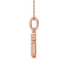 Load image into Gallery viewer, Diamond 1/20 Ct.Tw. Letter F Pendant in 10K Rose Gold