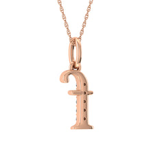 Cargar imagen en el visor de la galería, Diamond 1/20 Ct.Tw. Letter F Pendant in 10K Rose Gold