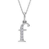 Diamond 1/20 Ct.Tw. Letter F Pendant in 10K White Gold