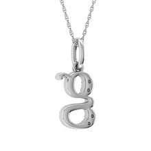 Load image into Gallery viewer, Diamond 1/20 Ct.Tw. Letter G Pendant in 10K White Gold