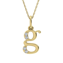 Load image into Gallery viewer, Diamond 1/20 Ct.Tw. Letter G Pendant in 10K Yellow Gold