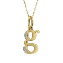 Load image into Gallery viewer, Diamond 1/20 Ct.Tw. Letter G Pendant in 10K Yellow Gold