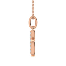 Load image into Gallery viewer, Diamond 1/20 Ct.Tw. Letter H Pendant in 10K Rose Gold