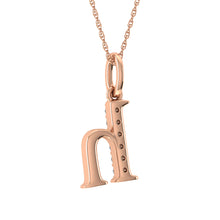 Load image into Gallery viewer, Diamond 1/20 Ct.Tw. Letter H Pendant in 10K Rose Gold