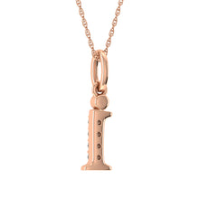 Load image into Gallery viewer, Diamond 1/20 Ct.Tw. Letter I Pendant in 10K Rose Gold