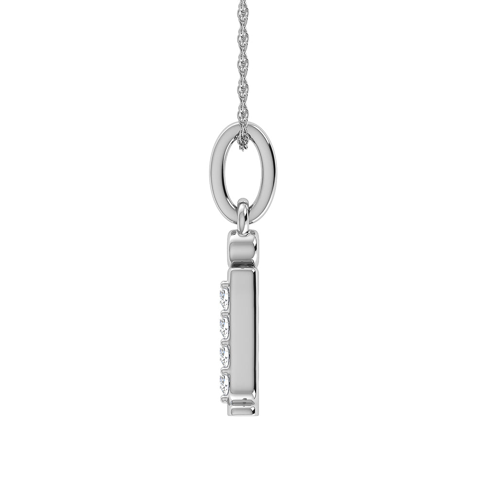 Diamond 1/20 Ct.Tw. Letter I Pendant in 10K White Gold