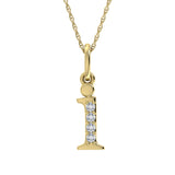 Diamond 1/20 Ct.Tw. Letter I Pendant in 10K Yellow Gold