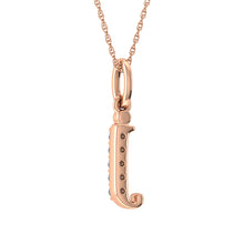 Load image into Gallery viewer, Diamond 1/20 Ct.Tw. Letter J Pendant in 10K Rose Gold