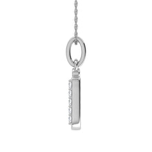 Load image into Gallery viewer, Diamond 1/20 Ct.Tw. Letter J Pendant in 10K White Gold