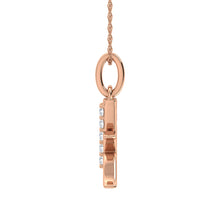 Load image into Gallery viewer, Diamond 1/20 Ct.Tw. Letter K Pendant in 10K Rose Gold