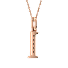 Load image into Gallery viewer, Diamond 1/20 Ct.Tw. Letter L Pendant in 10K Rose Gold