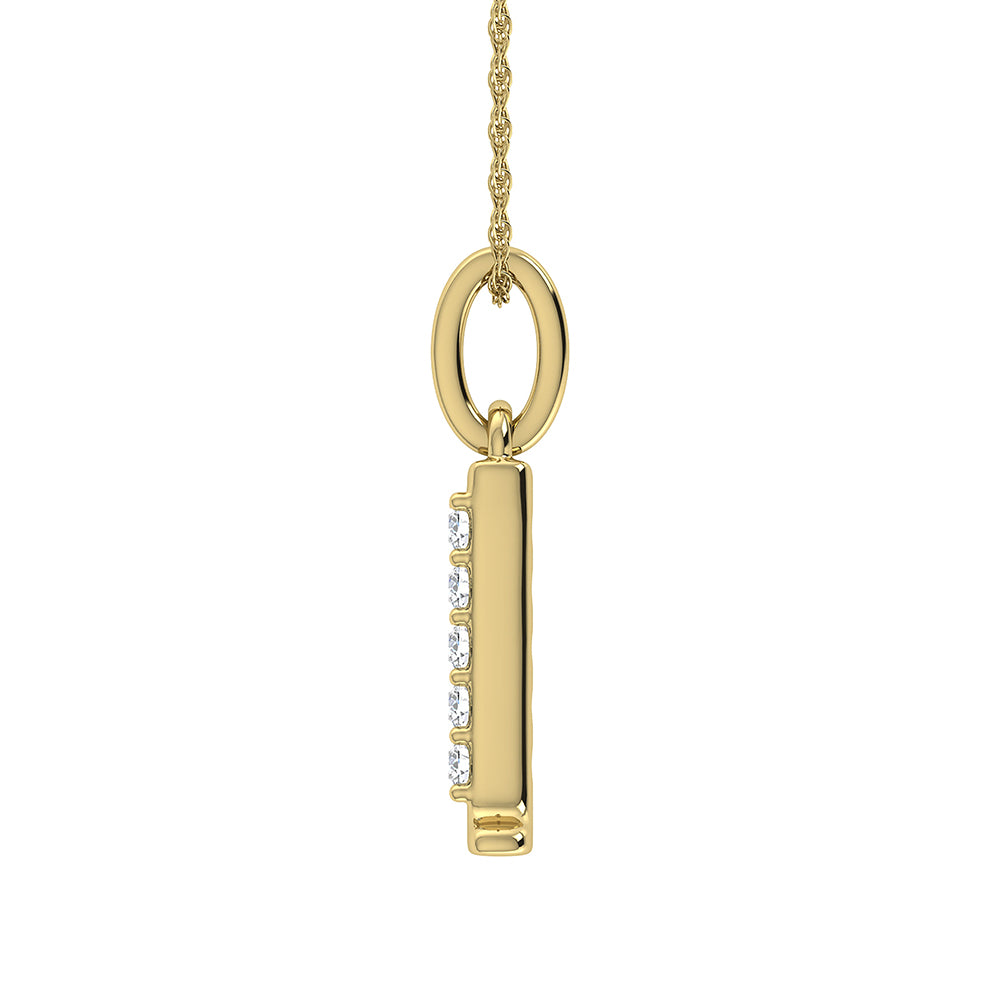 Diamond 1/20 Ct.Tw. Letter L Pendant in 10K Yellow Gold