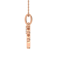 Load image into Gallery viewer, Diamond 1/20 Ct.Tw. Letter M Pendant in 10K Rose Gold