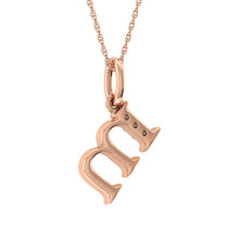 Load image into Gallery viewer, Diamond 1/20 Ct.Tw. Letter M Pendant in 10K Rose Gold