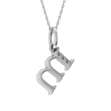 Load image into Gallery viewer, Diamond 1/20 Ct.Tw. Letter M Pendant in 10K White Gold