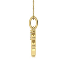 Load image into Gallery viewer, Diamond 1/20 Ct.Tw. Letter M Pendant in 10K Yellow Gold