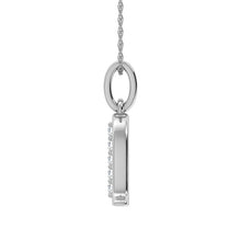 Load image into Gallery viewer, Diamond 1/20 Ct.Tw. Letter N Pendant in 10K White Gold