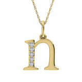 Diamond 1/20 Ct.Tw. Letter N Pendant in 10K Yellow Gold