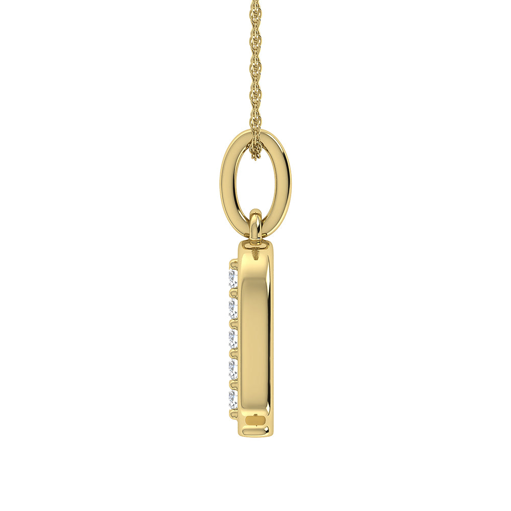 Diamond 1/20 Ct.Tw. Letter N Pendant in 10K Yellow Gold