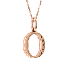 Load image into Gallery viewer, Diamond 1/20 Ct.Tw. Letter O Pendant in 10K Rose Gold