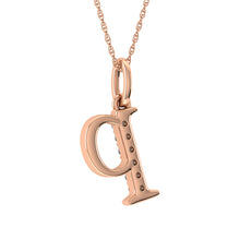 Load image into Gallery viewer, Diamond 1/20 Ct.Tw. Letter P Pendant in 10K Rose Gold