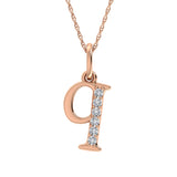 Diamond 1/20 Ct.Tw. Letter Q Pendant in 10K Rose Gold