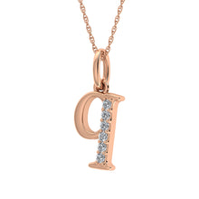 Load image into Gallery viewer, Diamond 1/20 Ct.Tw. Letter Q Pendant in 10K Rose Gold